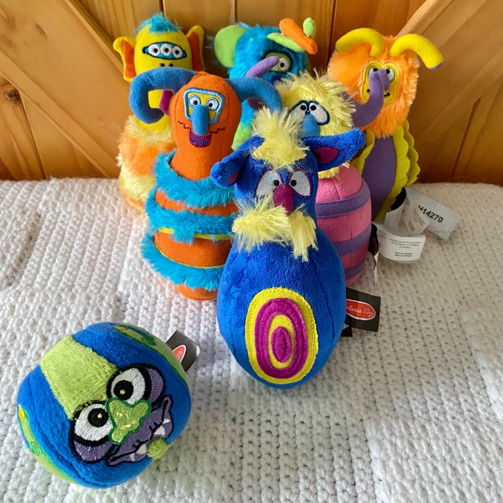 Melissa & Doug Fuzzy Monster Bowling Set